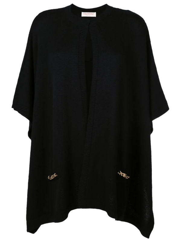 Valentino Cashmere cape in black