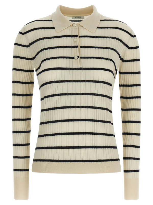 Max Mara 70% cashmere polo in beige