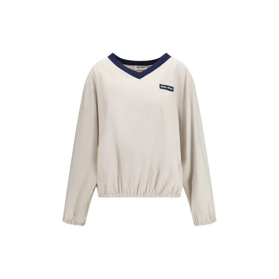 Miu Miu 100% Recycled Polyester sweatshirt in beige