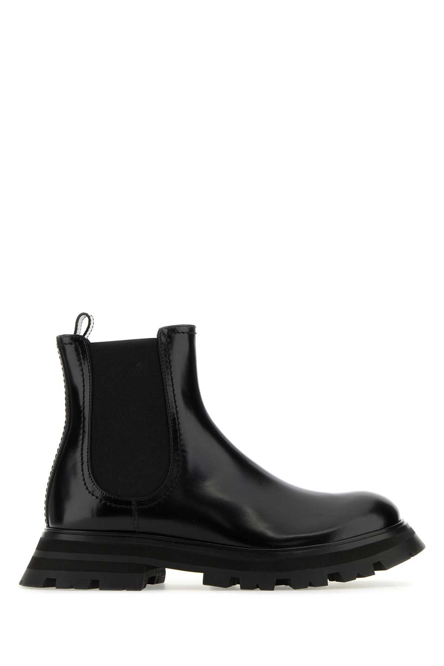 Alexander McQueen Exterior: 100% Leather boot in black