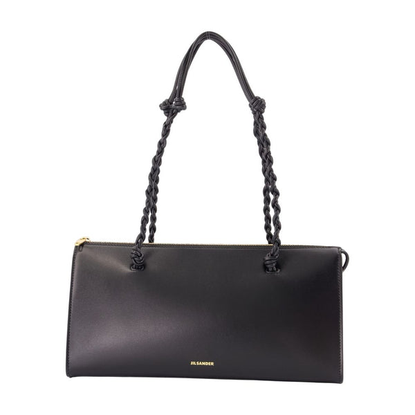 Jil Sander calfskin shoulder bag in black