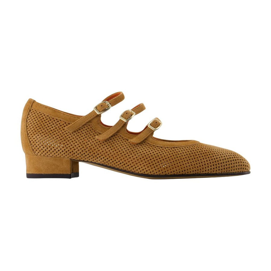 Carel Calfskin flat in brown