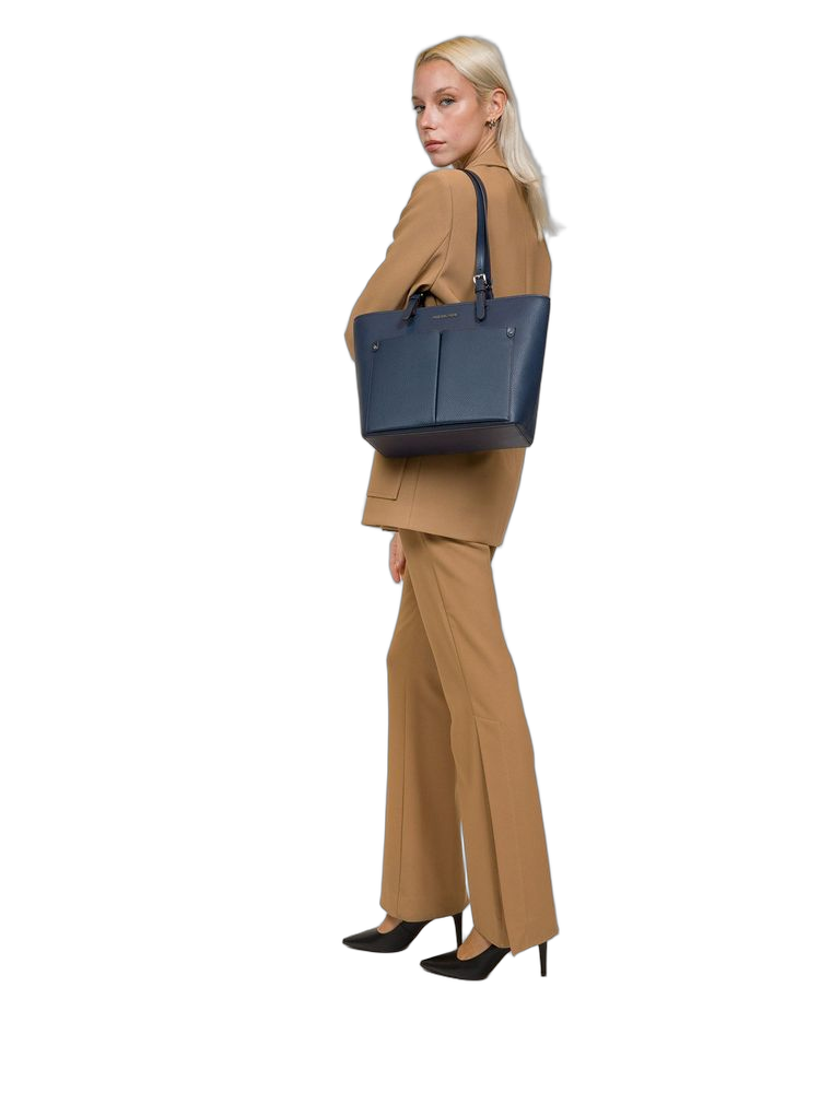 Michael Kors 100% Vegan Leather tote bag in navy