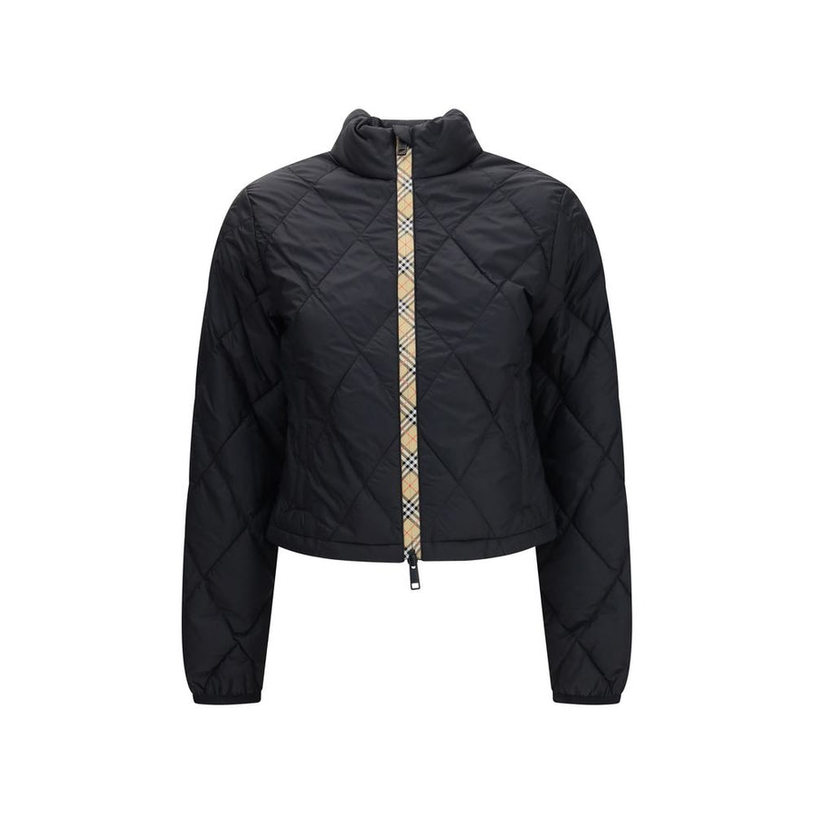 Black Polyamide Full-Length Jacket Clothing