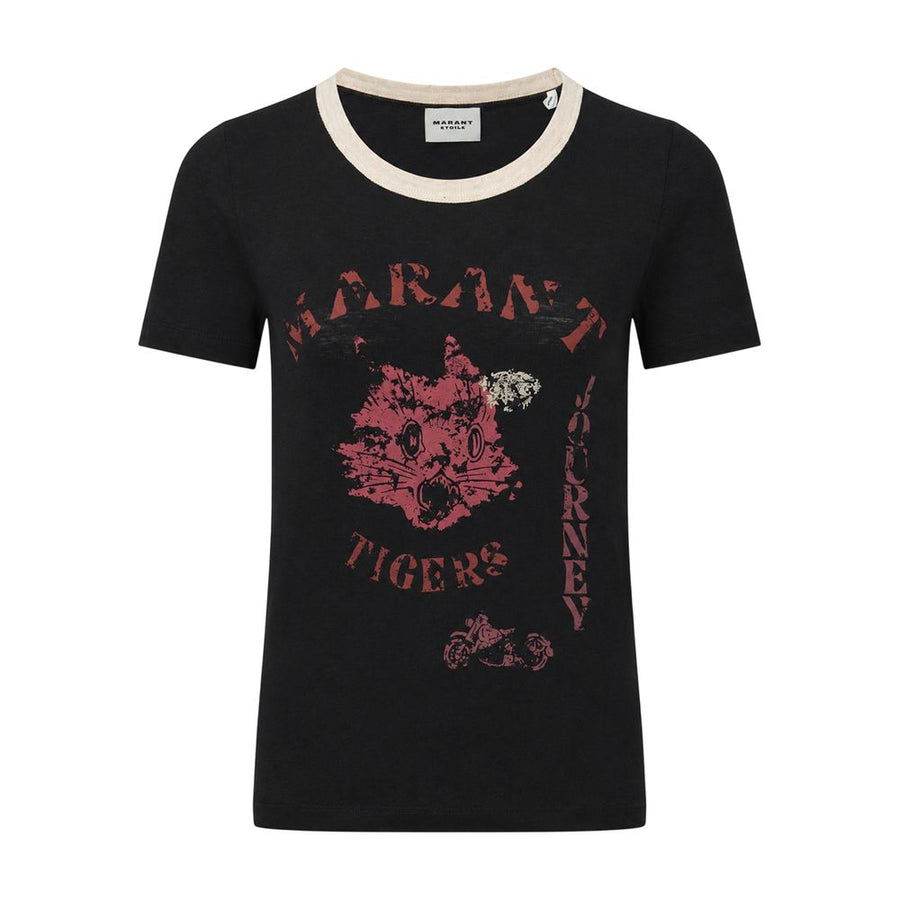 Kiliann T-Shirt - Isabel Marant Linen Black Ready-to-wear / T-shirts
