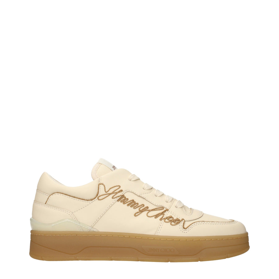 Jimmy Choo Leather sneaker in beige