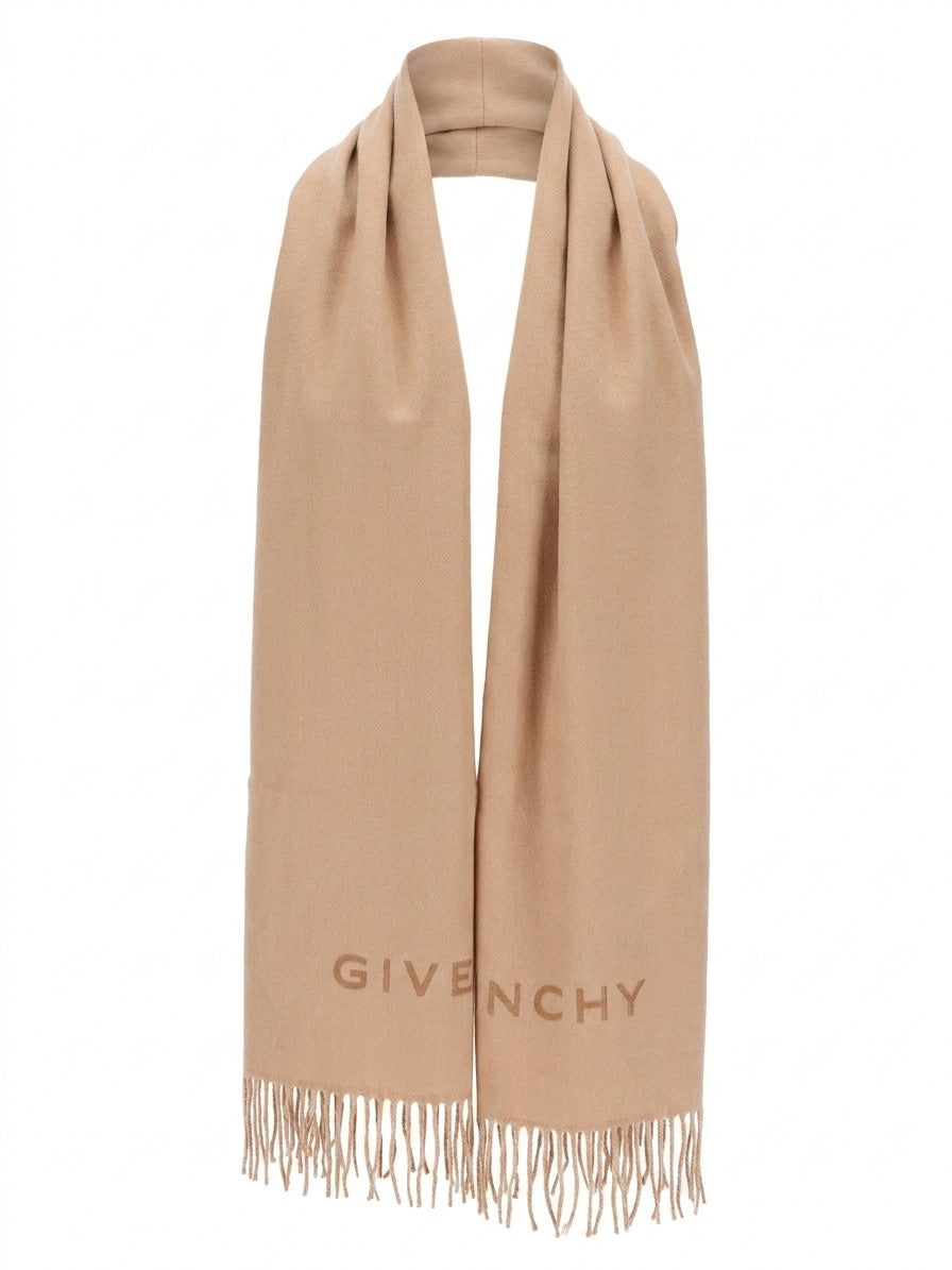 Beige Virgin Wool Scarf
