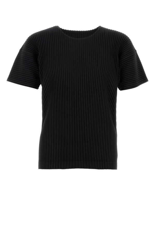 Black Polyester T-Shirt Navy Exterior