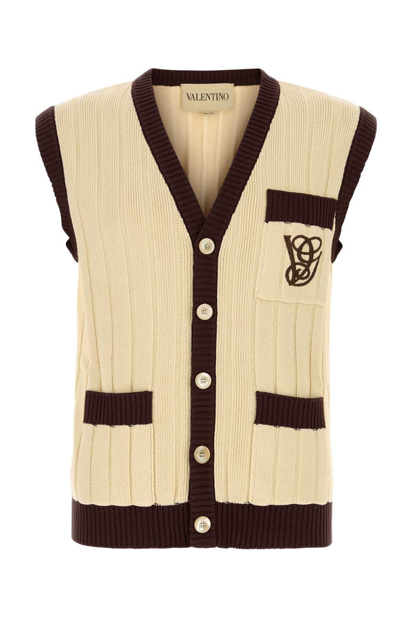 Valentino Garavani 100% Cotton cardigan in beige