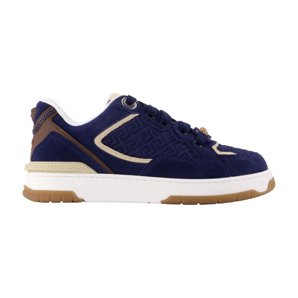 Versace Calfskin sneaker in navy