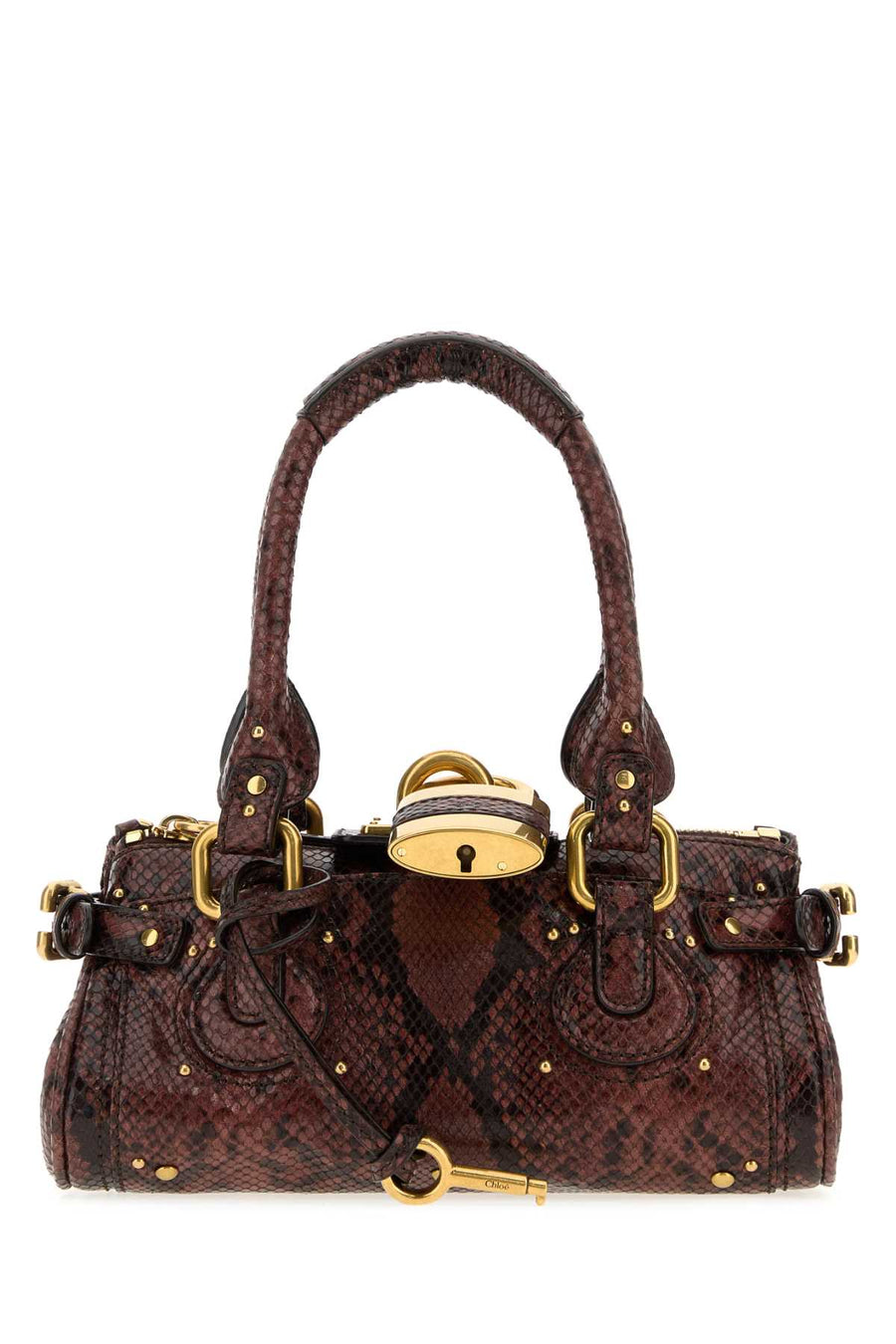 Printed Leather Paddington Handbag Rosewood Borse A Tracolla