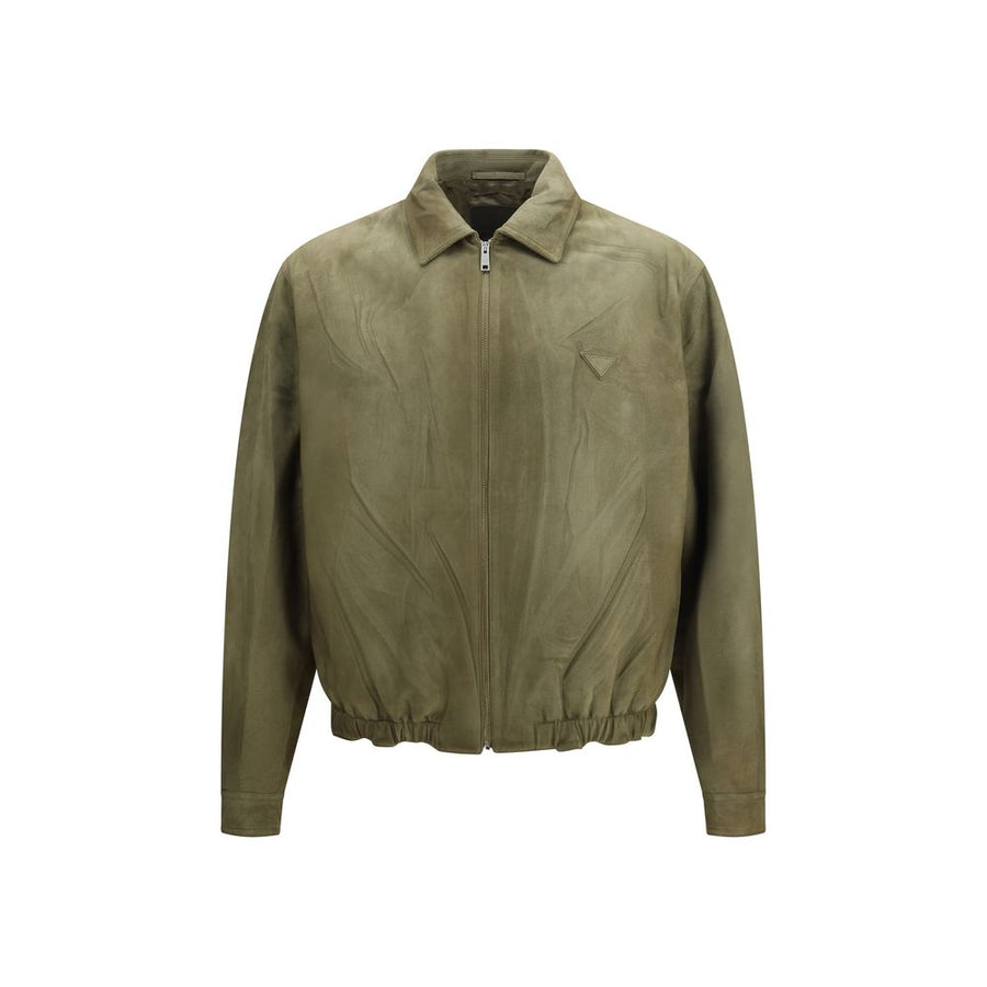Prada 100% Lamb Suede jacket in green