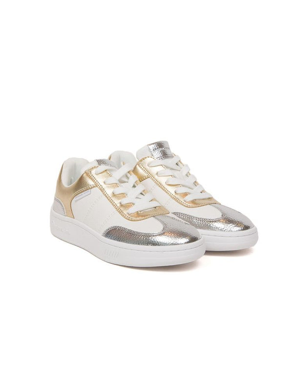 Michael Kors 100% Polyurethane upper with metallic blend sneaker in pale gold