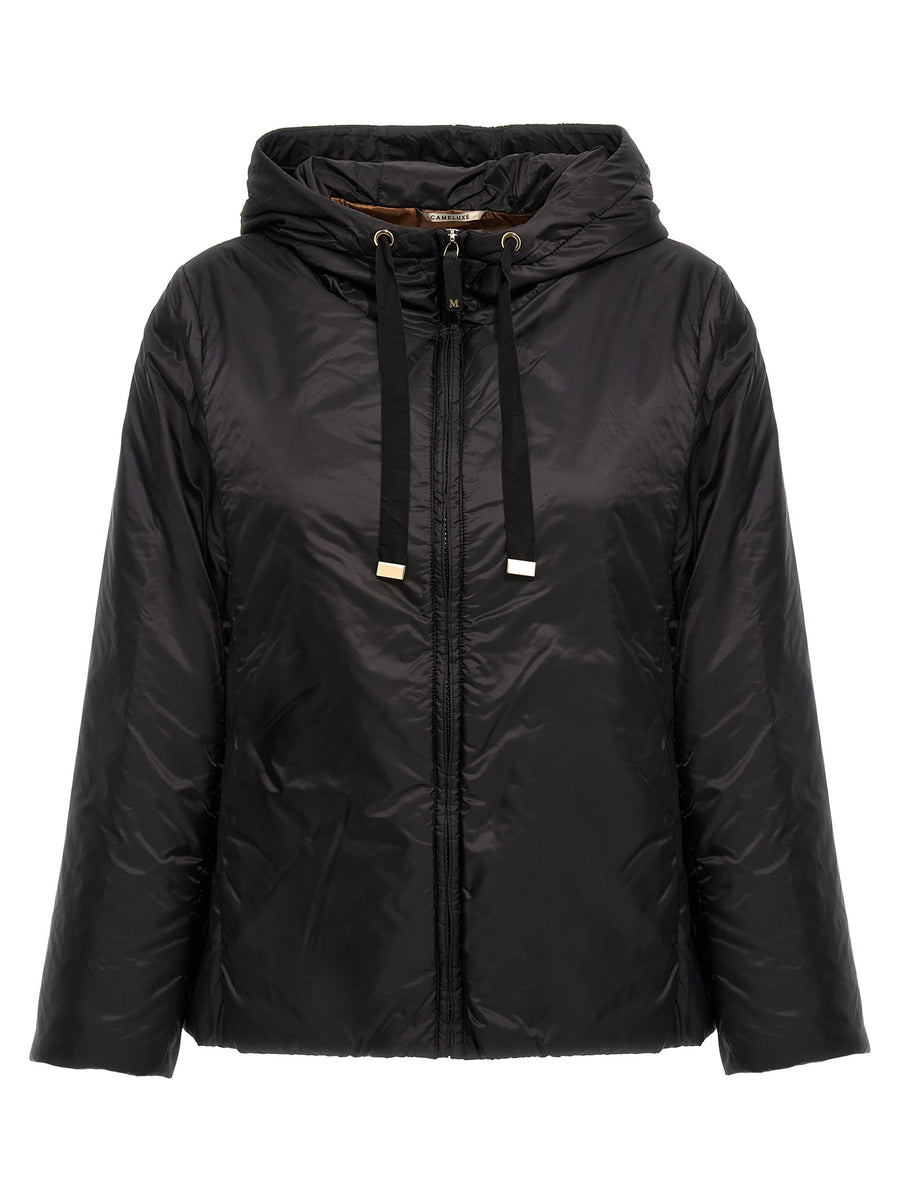 Max Mara 100% Polyester down jacket in black