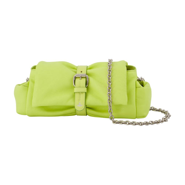 Vivienne Westwood calfskin clutch in green