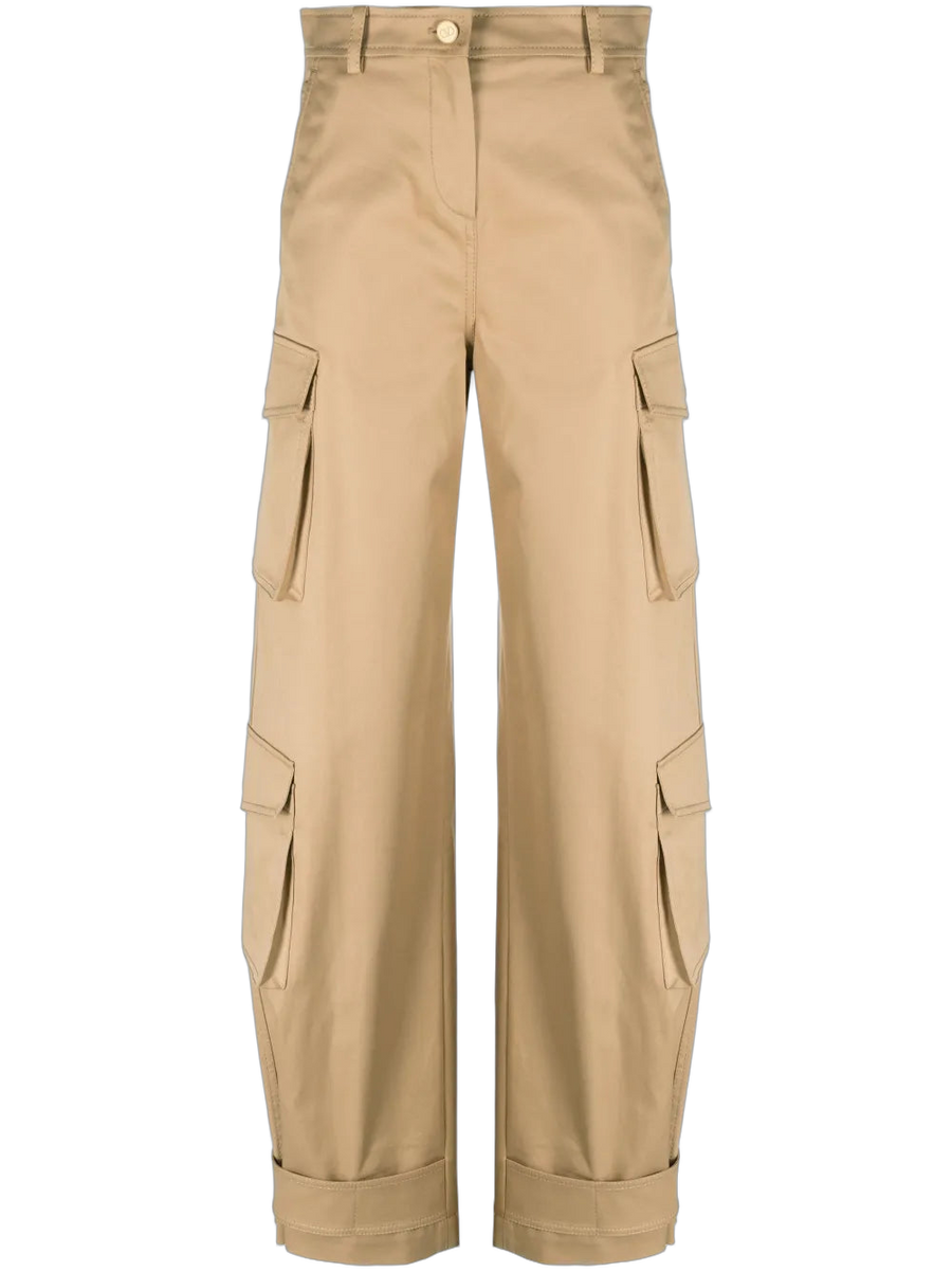 Valentino Stretch-cotton cargo pants in beige