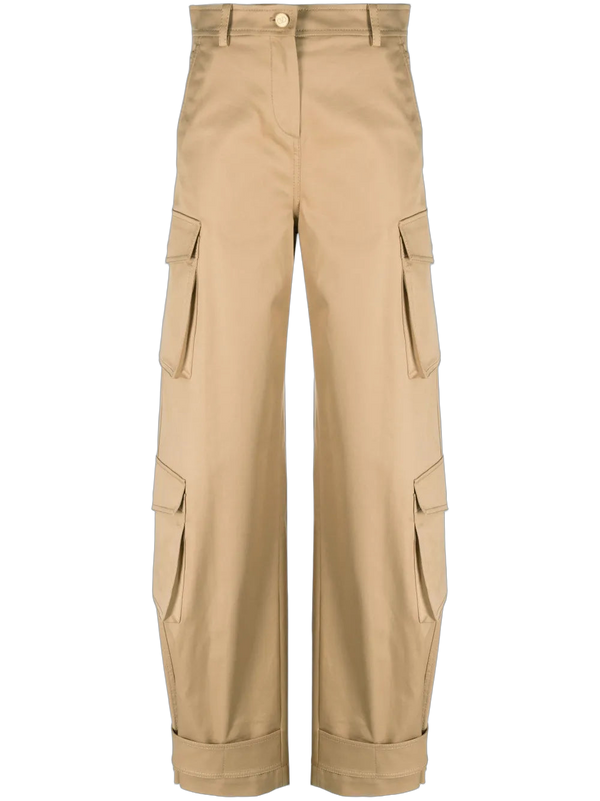 Valentino Stretch-cotton cargo pants in beige
