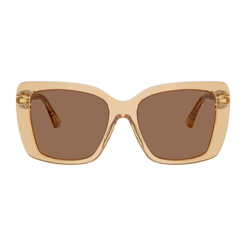 Burberry Acetate frame with dark brown lenses sunglasses in beige