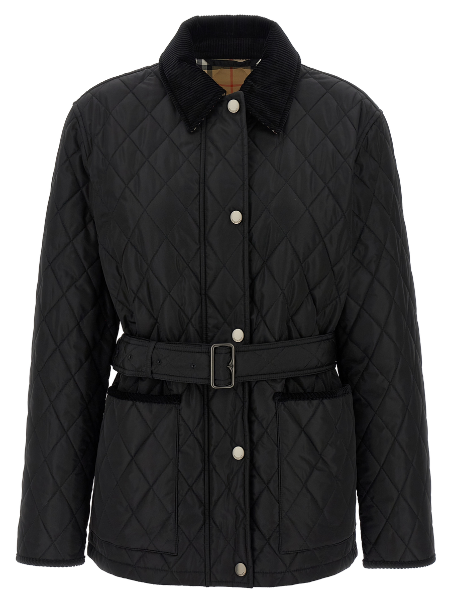 Black Polyamide Full-Length Jacket Clothing