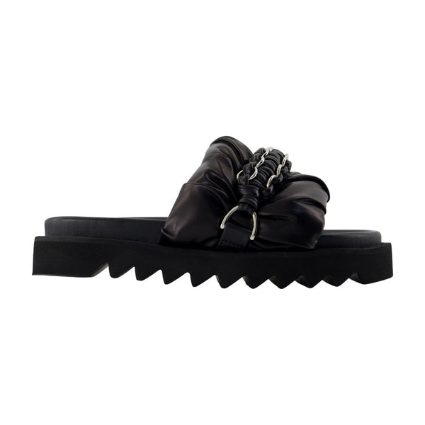 Toga Pulla Calfskin leather sandal in black