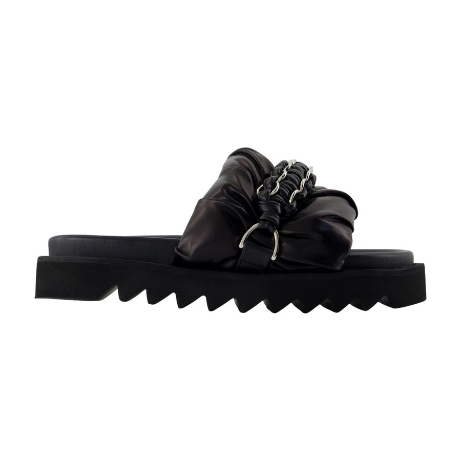 Toga Pulla Calfskin leather sandal in black