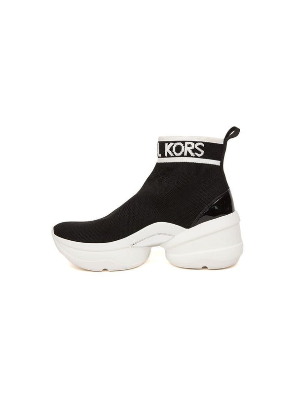 Michael Kors 100% Stretch Knit upper bootie in black