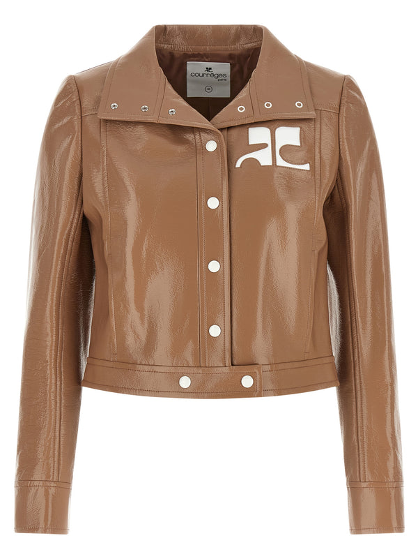 CourrèGes 88% Cotton jacket in brown