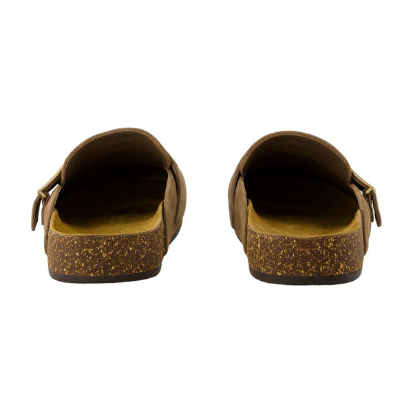 Tory Burch Calfskin leather slipper in brown