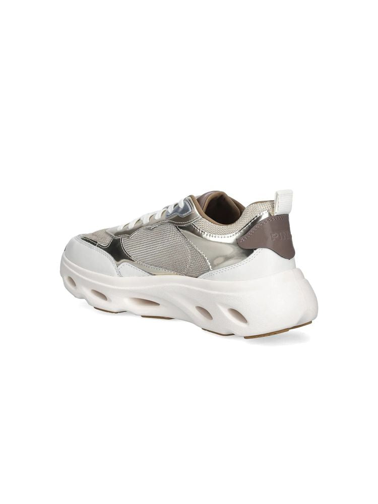 Pinko 61% Bos Taurus (Cow) sneaker in platinum