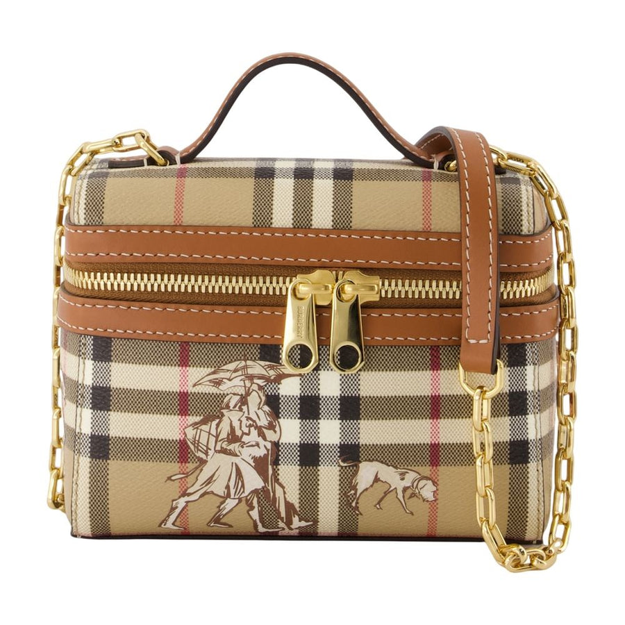 Ls Mini Vanity Lc0 Crossbody - Burberry Synthetic Beige Bags / Crossbodies