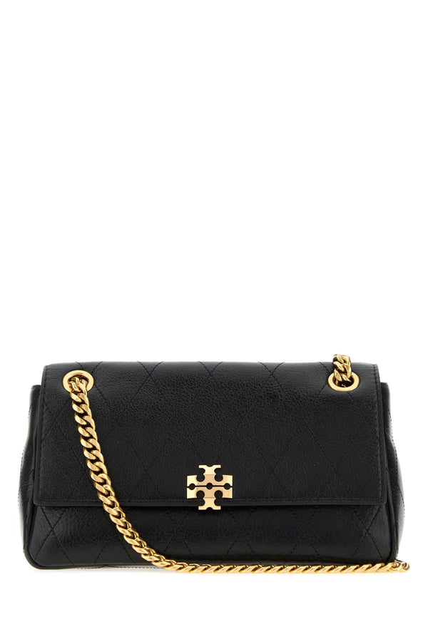 Tory Burch Quilted Exterior: 100% Leather shoulder bag in black