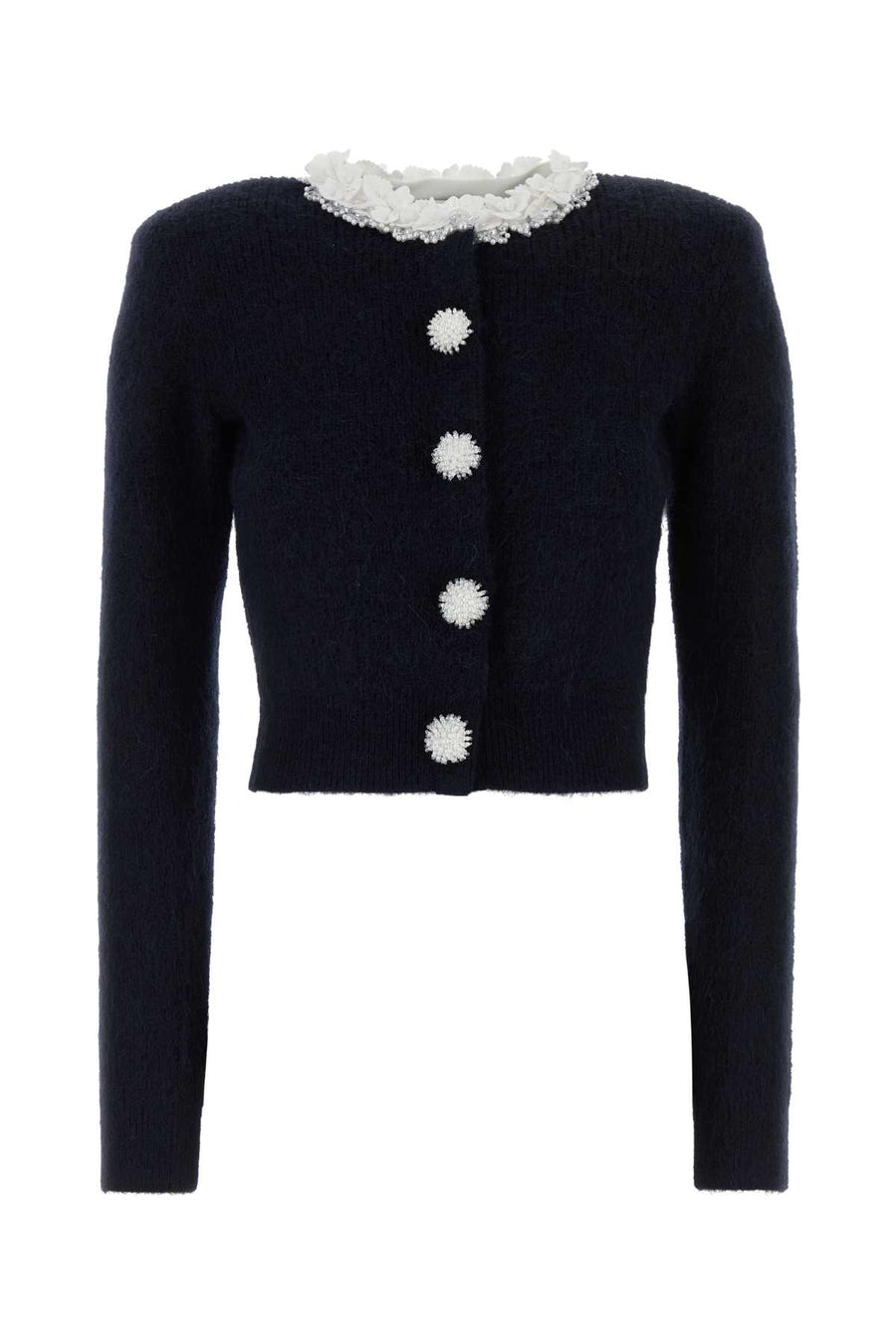 Navy Blue Knit Cardigan Maglieria