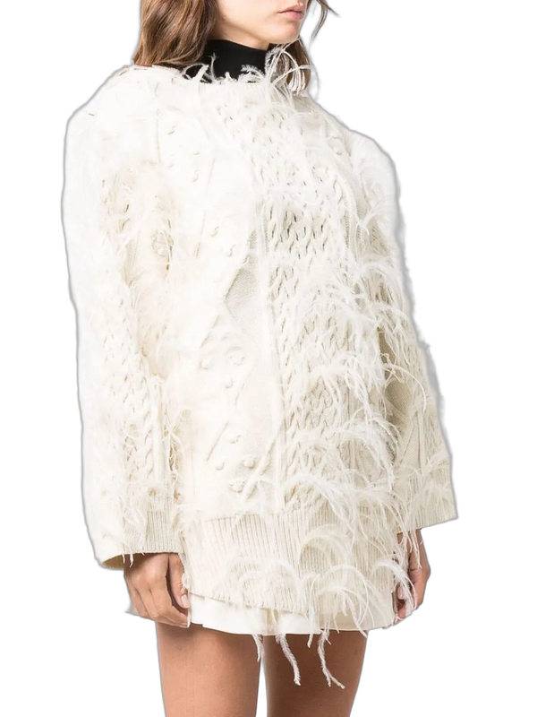 Valentino Virgin wool sweater in white