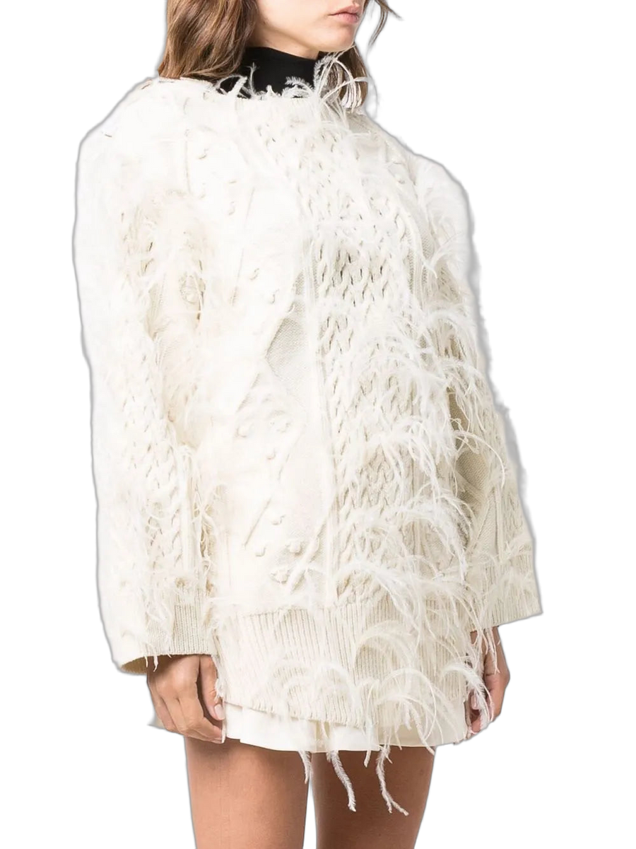Valentino Virgin wool sweater in white
