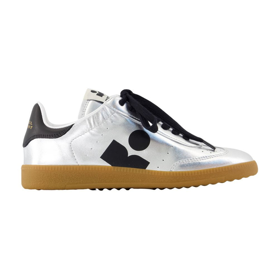 Isabel Marant Lambskin sneaker in silver