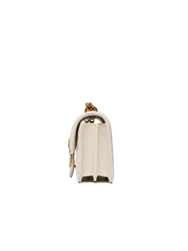 Pinko Sheep leather crossbody bag in white