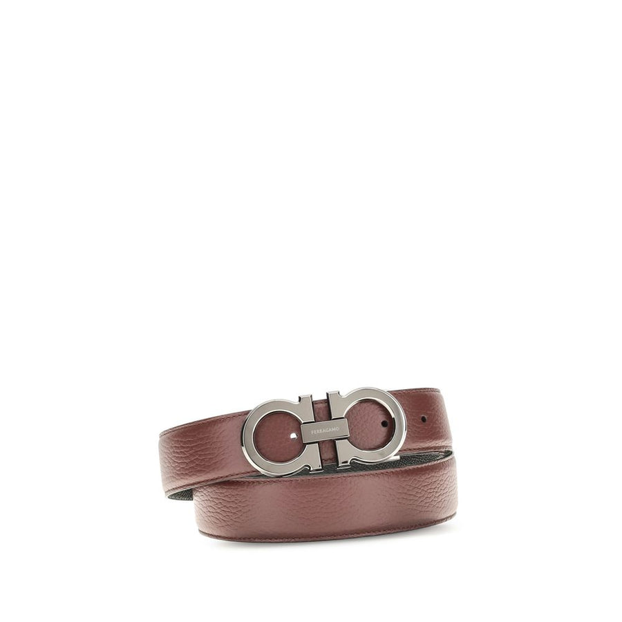 Ferragamo 100% Calf Leather Bos Taurus belt in brown
