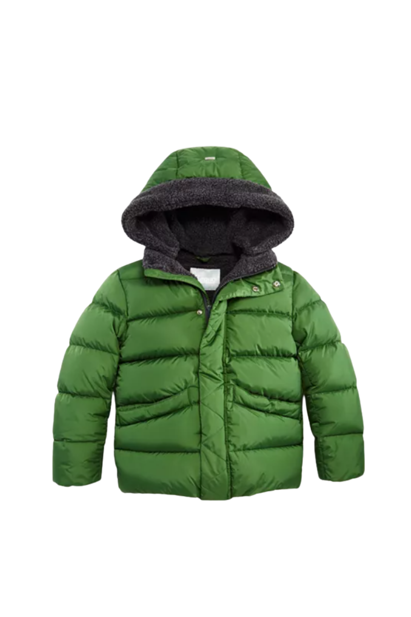 Herno Shell: 100% polyamide; contrast & lining: 65% acrylic/35% polyester; detail padding: 100% polyester; fill: 80% down/20% feathers down jacket in green