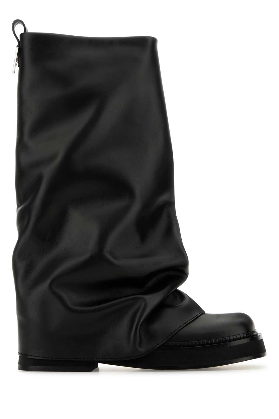 The Attico Exterior: 100% Calf leather boot in black