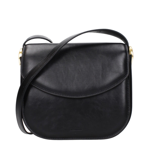 Jil Sander Leather crossbody bag in black