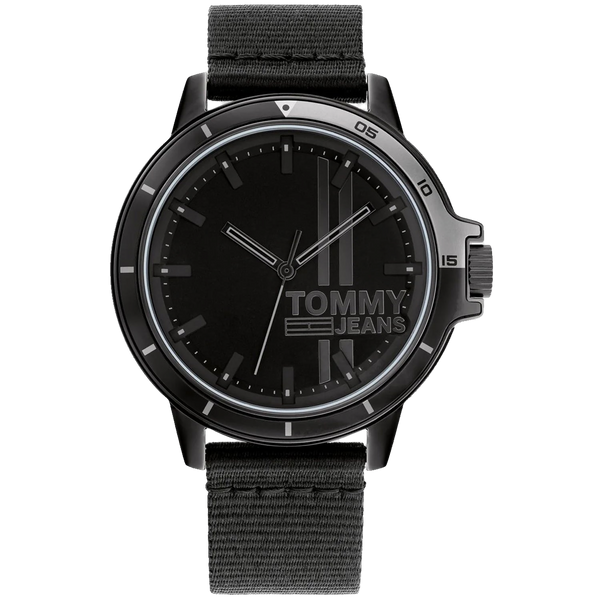 Tommy Hilfiger Brass/Aluminum case watch in black