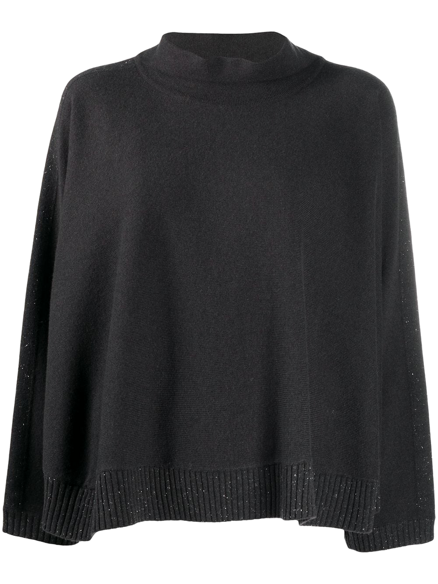 Peserico Silk sweater in charcoal