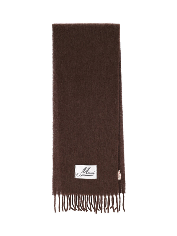 Marni 80% Alpaca scarf in brown