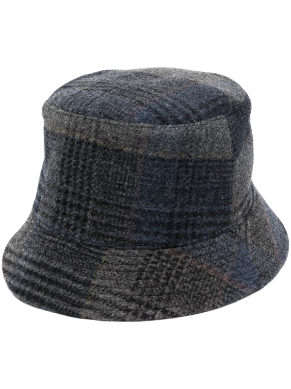 Fedeli Exterior: Virgin Wool 100%; Lining: Polyester 76% bucket hat in charcoal
