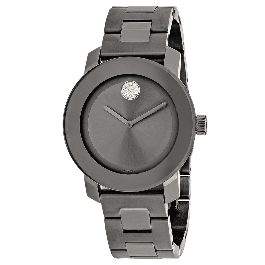 Movado Stainless steel case watch in gray