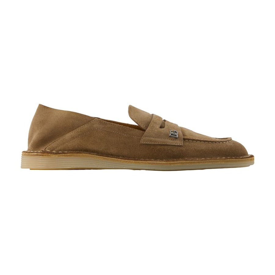 Dolce&Gabbana Calfskin loafer in brown