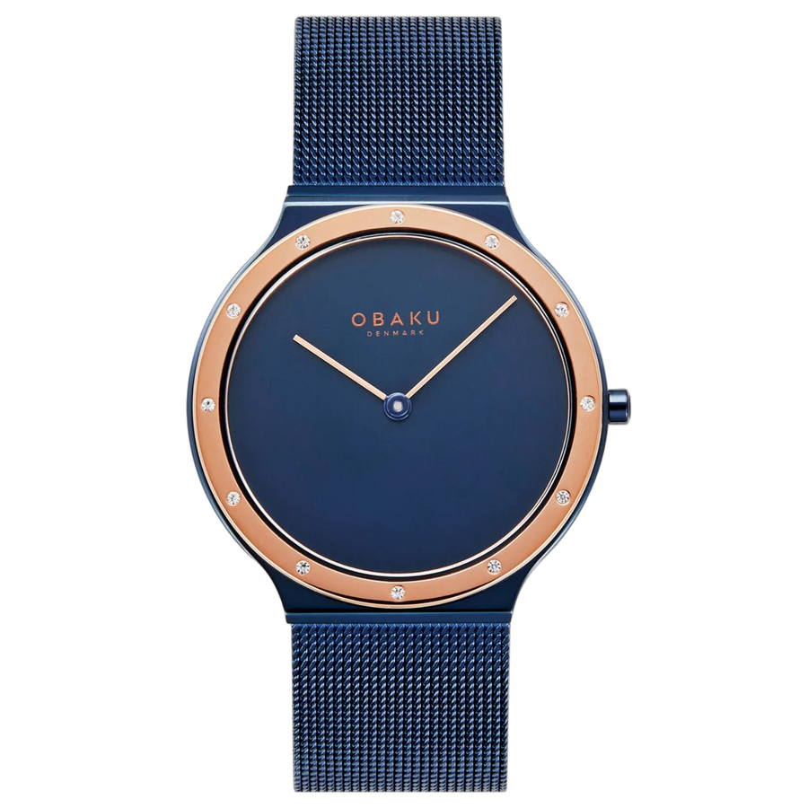 Obaku Stainless steel case watch in blue