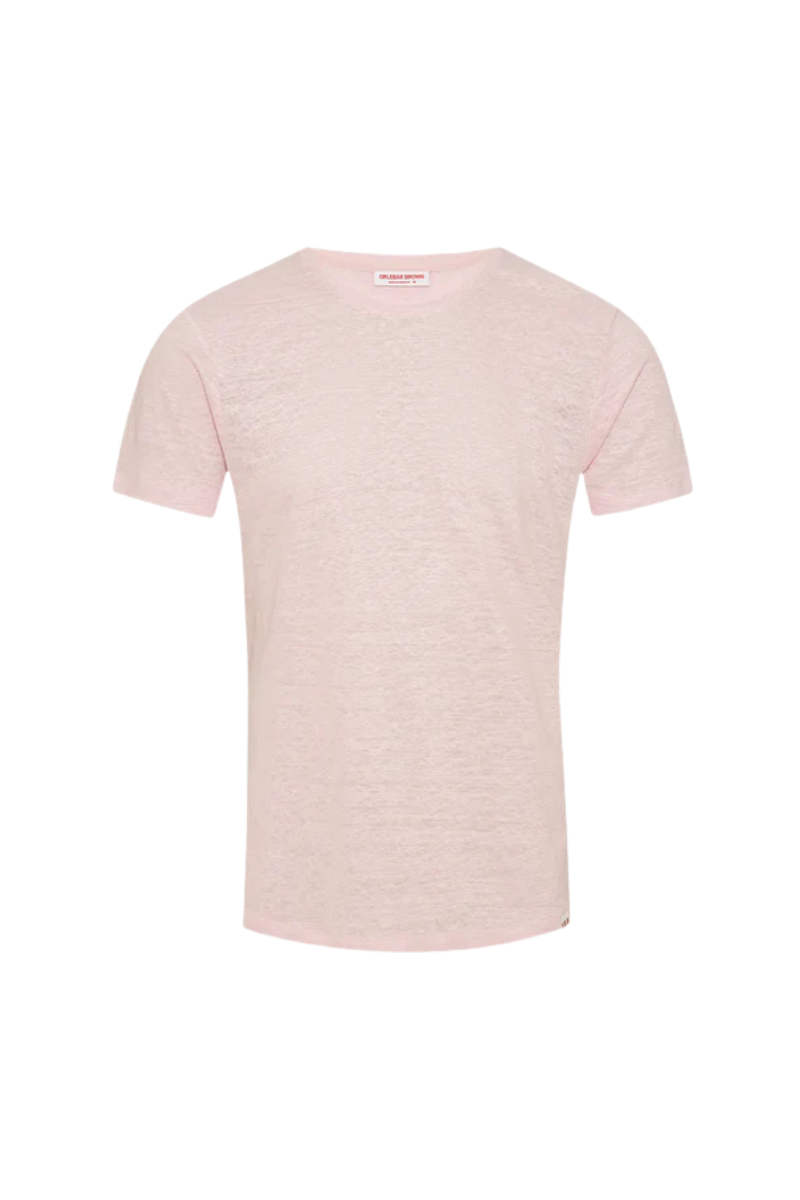 Orlebar Brown 100% cotton organic slub t-shirt in pink