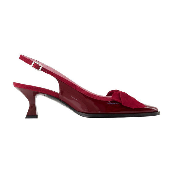 Carel Calfskin heel in burgundy