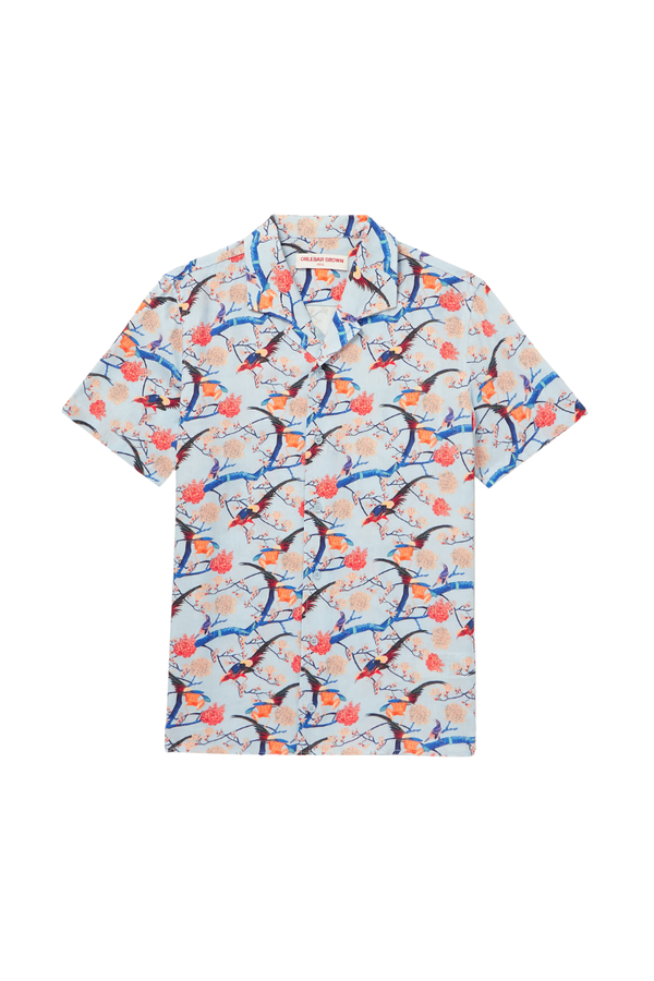 Orlebar Brown 20% Linen shirt in blue